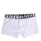 Dolce & Gabbana White Cotton Stretch Regular Boxer Underwear