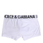 Dolce & Gabbana White Cotton Stretch Regular Boxer Underwear