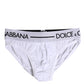 Dolce & Gabbana White Cotton Stretch Regular Brief Underwear