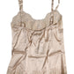Dolce & Gabbana Beige Lace Silk Satin Tank Lingerie Underwear