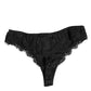 Dolce & Gabbana Black Silk Lace Stretch Bikini Panty Underwear