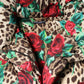 Dolce & Gabbana Multicolor Leopard Rose Puffer Quilted Jacket
