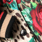 Dolce & Gabbana Multicolor Leopard Rose Puffer Quilted Jacket