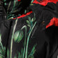Dolce & Gabbana Black Floral Polyester Hooded Quilted Jacket