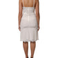 Dolce & Gabbana White Lace Gold DG Logo Silk Dress Sleepwear