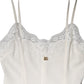 Dolce & Gabbana White Lace Gold DG Logo Silk Dress Sleepwear