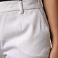Dolce & Gabbana White Wool Mid Waist Tapered Pants