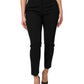 Dolce & Gabbana Black Wool High Waist Tapered Pants