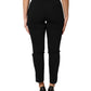 Dolce & Gabbana Black Wool High Waist Tapered Pants