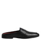 Dolce & Gabbana Black Calfskin Leather Slip On Loafers Shoes