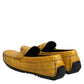 Dolce & Gabbana Yellow Exotic Leather Loafers Slip On Shoes
