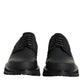 Dolce & Gabbana Black Leather Lace Up Trekking Dress Shoes