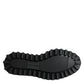 Dolce & Gabbana Black Leather Lace Up Trekking Dress Shoes