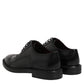 Dolce & Gabbana Black Calf Leather Derby Formal Dress Shoes