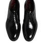 Dolce & Gabbana Black Calf Leather Lace Up Dress Derby Shoes