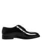 Dolce & Gabbana Black Calf Leather Lace Up Dress Derby Shoes
