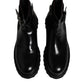 Dolce & Gabbana Black Belted DG Logo Men Chelsea Boots Shoes