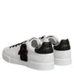 Dolce & Gabbana White DG Logo Portofino Low Top Sneakers Shoes