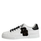 Dolce & Gabbana White DG Logo Portofino Low Top Sneakers Shoes