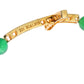 Elegante bracciale con perline di giada verde e placcato oro