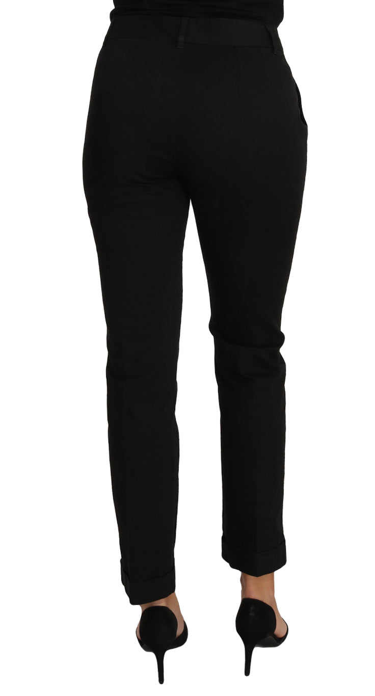 Elegante schwarze Anzughose aus Baumwolle