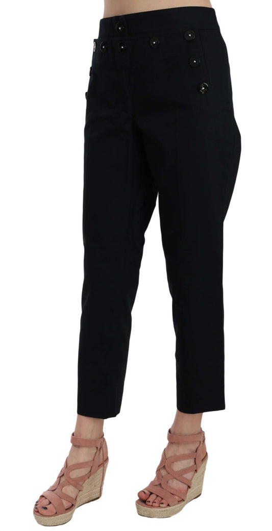 Schicke schwarze Baumwollhose