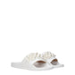 Stuart Weitzman White Leather Slippers