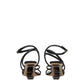 Fendi Multicolor Leather Flat Sandals