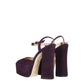Stuart Weitzman Purple Leather Platforms