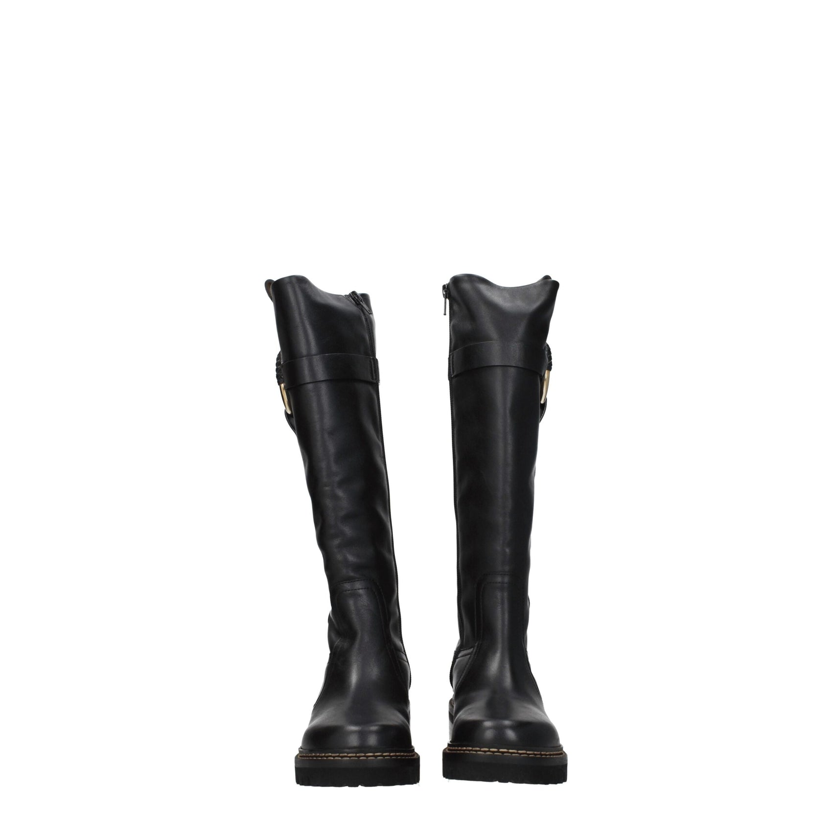 See By Chloé Black Leather Over The Knee