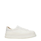 Jil Sander White Leather Platform Sneakers