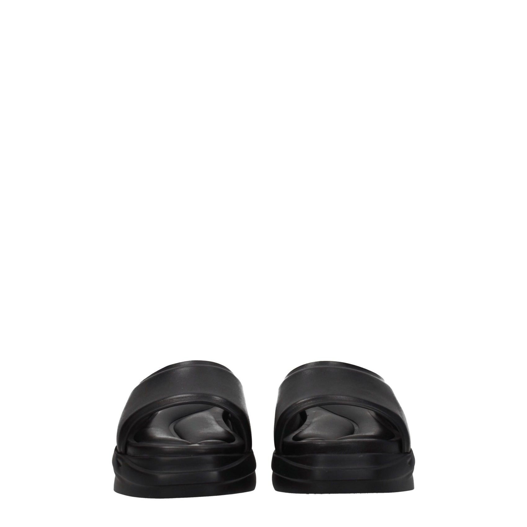 Alyx Black Leather Slippers
