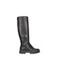 Max Mara Black Leather Over The Knee