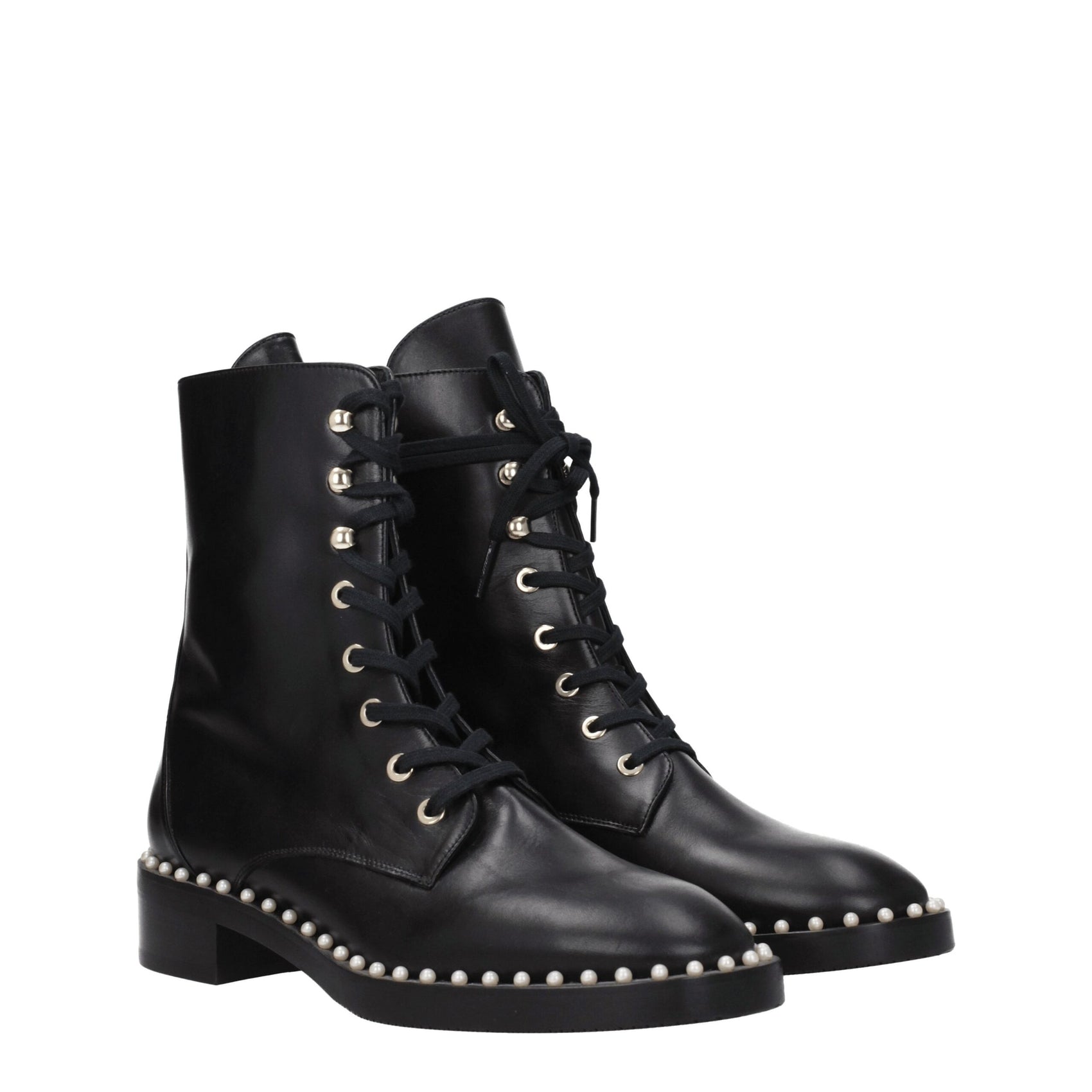 Stuart Weitzman Black Leather Ankle Boots