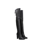 Stuart Weitzman Black Leather Over The Knee