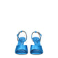 Off-White Blue Satin Stiletto Heels Sandals