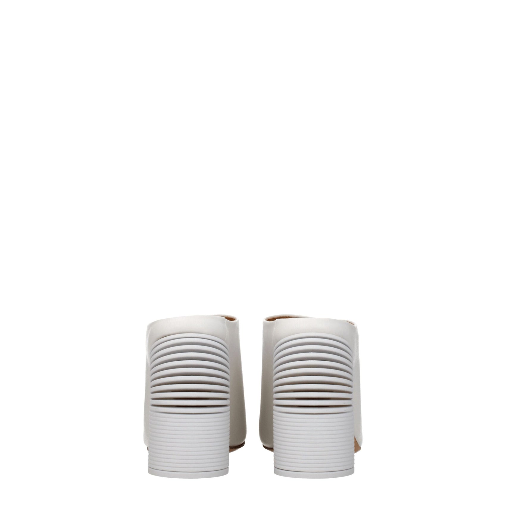 Off-White White Leather Platform Sandals