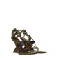 The Attico Green Leather Flip-Flop Sandals