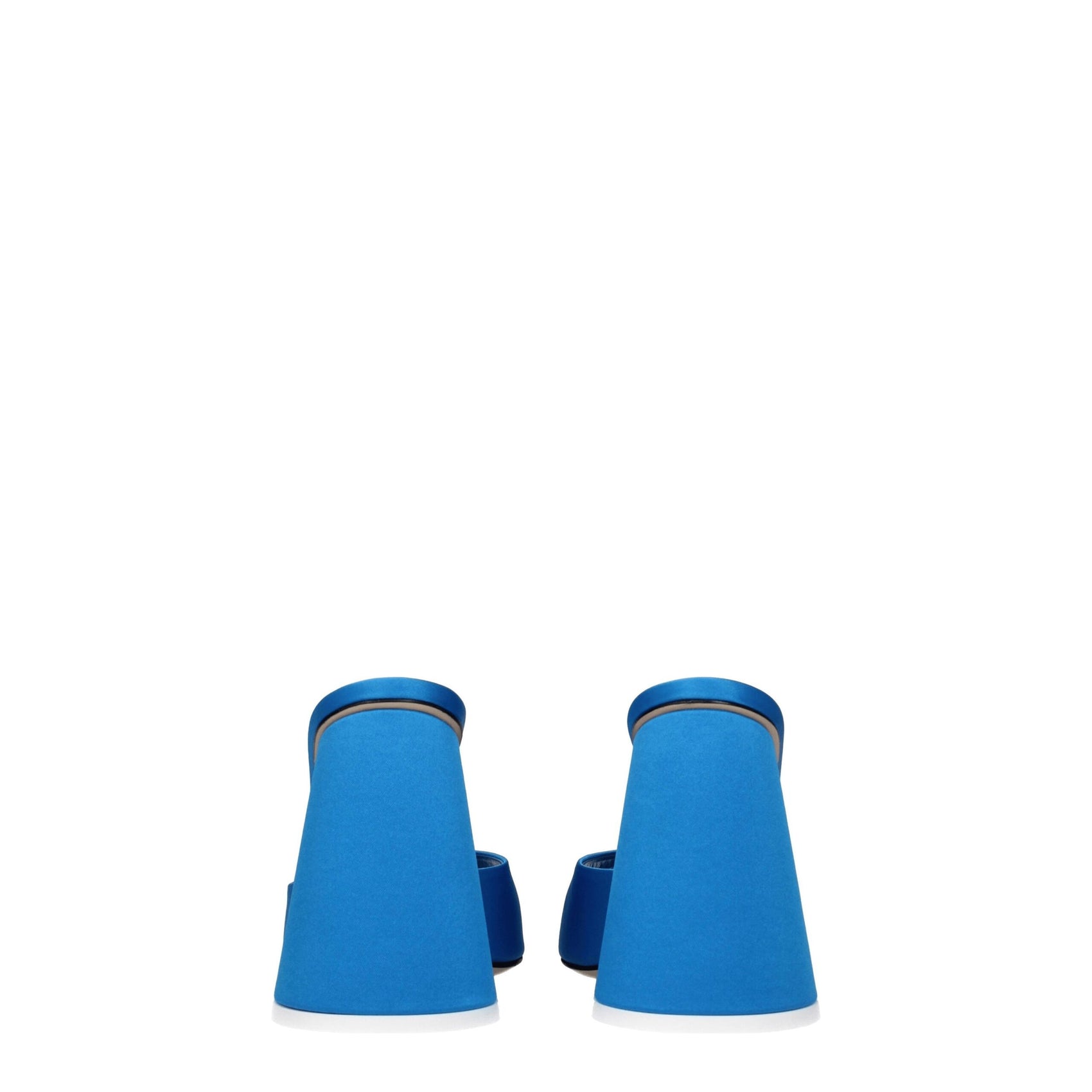 The Attico Light Blue Satin Platform Sandals