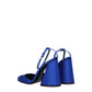 The Attico Blue Satin Platforms