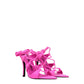 The Attico Pink Leather Stiletto Heels Sandals