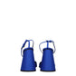 The Attico Blue Satin Platforms
