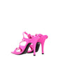 The Attico Pink Leather Stiletto Heels Sandals