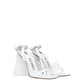 The Attico White Leather Stiletto Heels Sandals