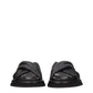 Dolce & Gabbana Black Leather Slippers