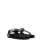 Isabel Marant Black Leather Flip-Flop Sandals