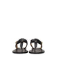 Isabel Marant Black Leather Flip-Flop Sandals