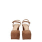 Stuart Weitzman Beige Leather Platform Sandals