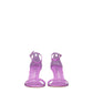Stuart Weitzman Purple Leather Stiletto Heel Sandals