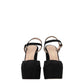 Stuart Weitzman Black Leather Platform Sandals